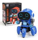 Feng Yuan Robo De Aranha Brinquedo Dança Canta Show De Luzes Cor Azul