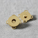 10 Botões Magnético Imantado Dourado 18mm P/ Costurar.