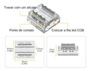 Kit 5 Conector Emenda Fita Led Cob 2 Vias Monocor 8mm Tensão de operação
