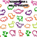 Massinha De Modelar Diver Massa diver Toys kit com 20 Potinhos 50g Com Moldes Sortidos