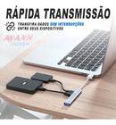 Hub Usb 4 Portas 3.0 Macbook Cabo Extensor Adaptador Mesa Computador Várias Portas 3.0 e 2.0 Pc Notebook Impressora Switch Ayann