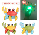 Brinquedo Caranguejo Com Led Música Bebê Rastejante Fujão