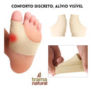 Par Meias Corretivas Joanete Silicone Corretor Ortopédico Trama Natural