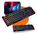 Teclado Gamer Semi Mecânico Iluminado Com Luz De Led Rgb Para Pc Ps4 Xbox Console Conexão Usb Para Escritório Home Office Português Brasil Abnt2 Altuspro