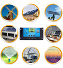 Controlador De Carga Solar 50a Pwm inteligente 12v 24v automatico para sistema de energia solar off grid placas fotovoltaicas com 2 portas Usb Tela Lcd