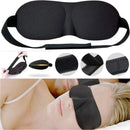 Kit 2x Máscara Tapa Olhos Para Dormir 3D Unissex Blackout Confortável Viajar Relaxar Repouso Chochilo Sono Soneca Descanso Viagens Turno Noturno Venda