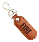 Chaveiro Automotivo Couro Carro Mosquetão Marrom Marcas  FIAT