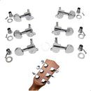 Jogo De Tarraxas Tarrachas Bertô 3 + 3 De Aço Cromada Blindada Para Violão E Guitarra