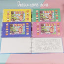 Livro Colorir Bobbie Goods Ursinho 100 Páginas Capa Dura Cor Rosa-claro