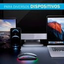 Mouse Sem Fio Recarregável Wireless Optico Led Rgb Ergonômico Sem Fio Para Pc Desktop Notebook Tablet Smartphone Davely Preto