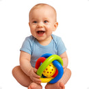 Bola Com Chocalho Macia Para Bebê Interati Azul-Vermelho