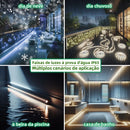 Fita Led 5050 Rgb 16 Cores Bluetooth Controlador 30d/m com controle App Ip65