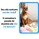 Kit 2 Comedouro Pesado Petliz Polido Bebedouro Pote Ração Água De Alumínio Resistente Cachorro Pequeno 700 ML