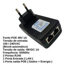 Fonte Poe Compacta 48v 1a Roteador Acess Point Rj45 Bivolt Voltagem De Entrada 110v/220v