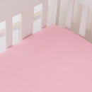 Mini Lençol Para Mini Berço 100% Algodão Elástico Forro B Rosa