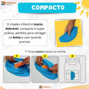 Chapéu Infantil Bebê Proteção Solar Boné P Azul 1 ano a 3 anos