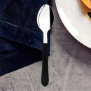 Kit 12 Colher De Mesa Tramontina Leme Inox Cabo Preto