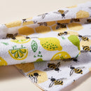 Jogo 10 Pano De Prato Felpudo Estampado Cor Branco