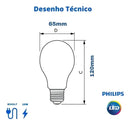 Lâmpada Led Bulbo 16w 1521lm Philips Amarela Cor da luz Branco-quente