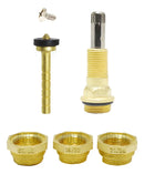 Kit Reparo Salva Registro Pressão Universal P Chuveiro Metal Dourado