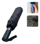 Guarda Chuva Abre E Fecha Automático Reforçado Contra Vento Cor Preto Desenho Do Tecido Liso