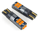 Par Lâmpada Pingo T10 10 Chip Led 3030 Canbus Âmbar Laranja Âmbar Conforme Foto T10/168/w5w/194