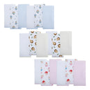 Kit 6 Paninho Fraldinha Pano Boca Com Bainha Menino Men Rosa