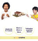 Mini Estábulo Minha Fazendinha de Brinquedos Mdf Criativa