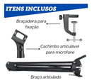 Suporte Pedestal Braço Articulado De Mesa Para Microfone