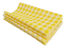10 Toalhas Tnt Xadrez Festa Decoracao - 70x70cm Divers Amarelo