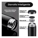 Garrafinha Térmica Inox Squeeze Água Gelada Display Preto