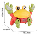 Caranguejo Fujão Mini Robô Se Move Interativo C/ Luz E Music Shopbr Fujão Toy Crab
