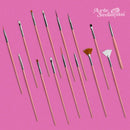 Kit 15 Pincéis Decoração De Unhas Gel Nail Art Profissional Pincel Unha Manicure Alongamento