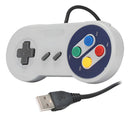 Kit 2 TZ KP-3124 Controles Nintendo Snes Usb Para Pc Windows Mac Linux