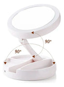Espelho Led Dobravel De Maquiagem Rosto Make