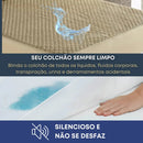Capa De Colchão Impermeável Solteiro Matelado Protetor Antialérgico E Antiácaro Silencioso Caqui