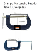 Grampo Tipo C Pesado Starfer 6 Polegadas