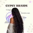 Kit 2 Pacotes Cabelo Jumbo Super X Para Tranças 400g + Anéis Cor Preto