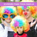 Peruca Colorida Festa Fantasia Cosplay Palhaço Carnaval