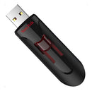 Pendrive SanDisk Cruzer Glide 64GB 3.0 Liso preto e vermelho