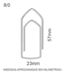 Clips 8/0 Prendedor Organizador Papel Grande 170 Un Bacchi Cor Cinza