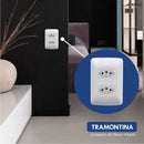 Kit 5 Conjunto Tramontina 2 Tomadas Padrão 10a 4x2 Aria Cor Branco