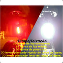 2x Lanterna Traseira Farol Led Luz Iluminação Bike Bicicleta - Branca E Vermelha