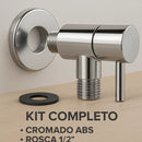 Registro Torneira Abs Cromado 1/2 Parede 1 Fosco Aço inox