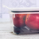 Pote Porta Frios C/ Escorredor Tampa C/ Travas 2 Divisórias Cor Transparente Plasútil Presunto Queijo Muçarela