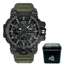 Relógio de pulso Knup Digital, cronometro, alarme com corria de silicone color verde / pulseira verde