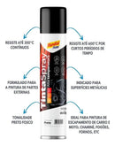 Tinta Spray Multiúso Preto Fosco Alta Temperatura 400ml