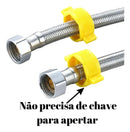 Rabicho Flexivel 50 Cms Engate Mangueira Trançado Aço Inox Acabamento Preto/fosco Cor Preto