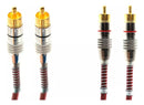 Kit 4 Cabos Rca 1 Metro Techone Blindado Vermelho