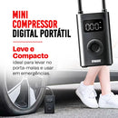 Mini Compressor Digital Simake Bomba De Encher Pneus Portátil Para Carro Bicicleta Motocicletas Cor Preto Com Calibrador